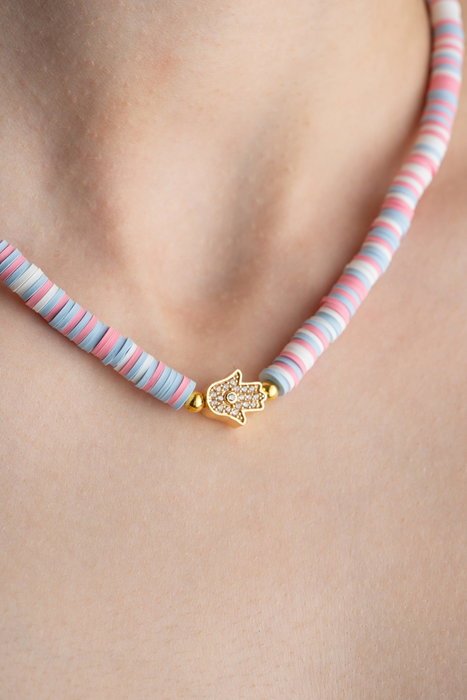 Heliophilia Silver Collar KL-0877 Multicolor con Colgante de Metal Heliophilia Silver Collar KL-0877 Multicolor con Colgante de Metal